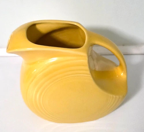 Fiesta Disc Pitcher Large Ceramic Fiestaware Sunflower Yellow Made in USA
