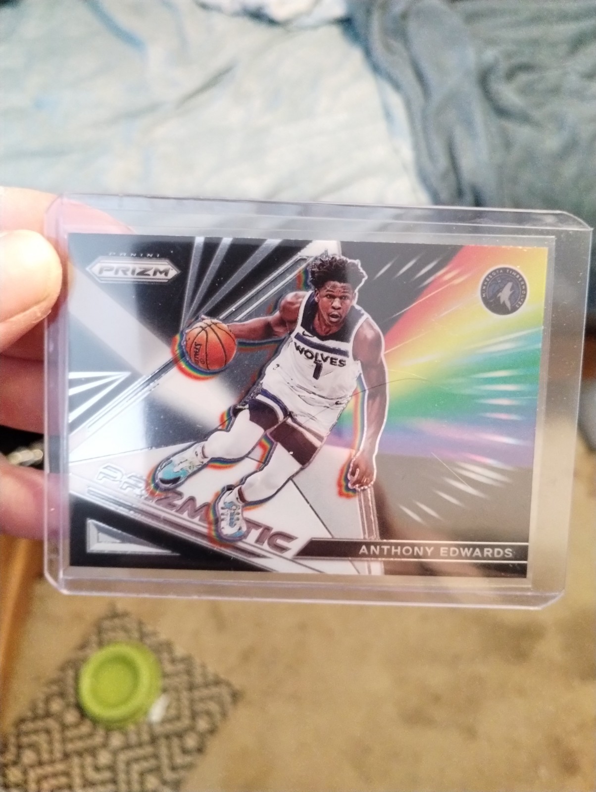 2021-22 Panini Prizm Prizmatic #19 Anthony Edwards