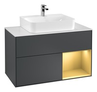 Villeroy & Boch Finion Waschbeckenunterschrank FüR Becken Mittig Regal Rechts...