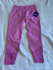 Women's Joy Lab 7/8 Length High Rise Leggings Pink Moisture Wicking sz L New