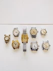 Eight vintage Timex women's mechanical watch parts, not working,