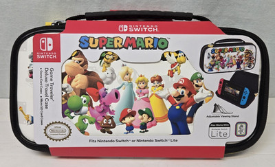 Nintendo Switch SUPER MARIO Game  Deluxe Case Adjustable Stand W Rubber Cover