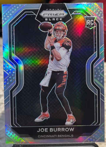 2020 Panini Chronicles Prizm Black JOE BURROW #PB-1 Silver Prizm Rookie BENGALS