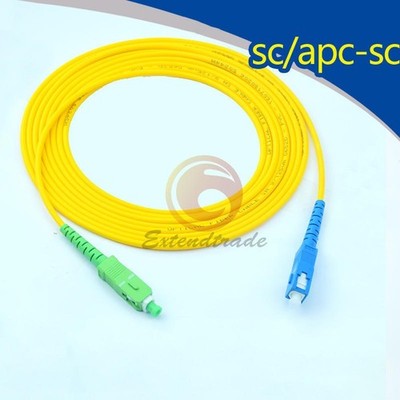 10pcs Fiber Patch Cable jumper SC APC-SC UPC Patch Cord   3.0mm PVC SM 1M *vv