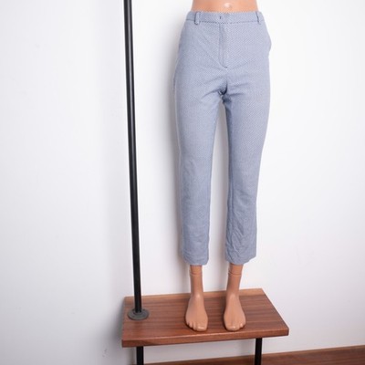 WEEKEND MAX MARA Women Cropped Monogram Capri Flared Pants Trousers Size S/M