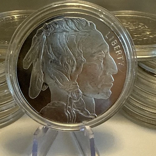 2013 .999 Liberty Buffalo Silver Round Native American 1oz In Capsule#2