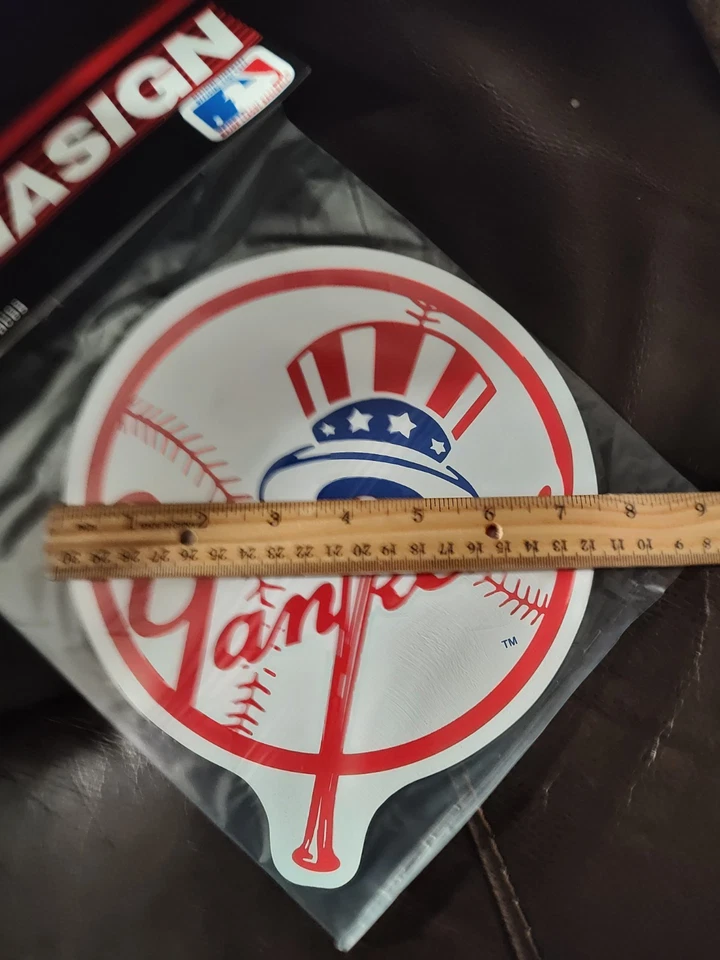 New York Yankees Rojo Blanco y Azul Tío Sam Sombrero Logo 9"x7.5" IMÁN TROQUELADO Foto 2 de 4