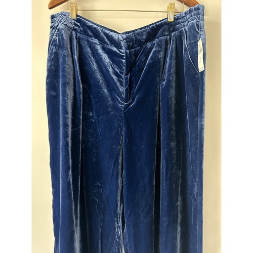 NWT Anthropologie Blue Velvet Wide Leg Pants size 2X - Picture 13 of 14