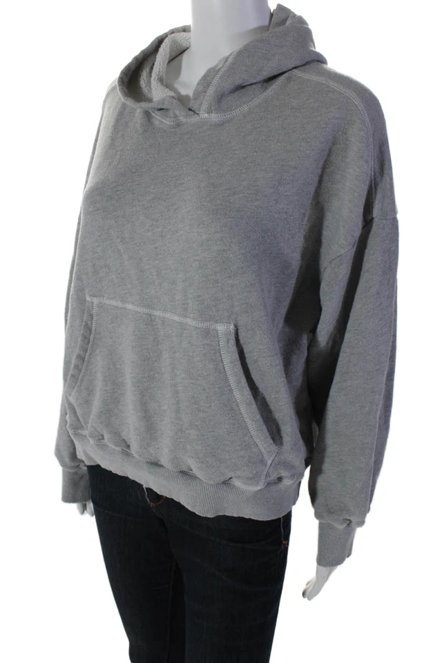 Sudadera con Capucha Sundry Mujer Algodón Gris Bolsillos Frontales Manga Larga Talla M Foto 2 de 4