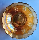 CARNIVAL GLASS CROWN CRYSTAL PINUPS BOWL GREAT IRIDESCENCE AUSTRALIAN GLASS
