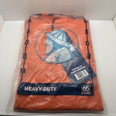 66 North Heavy Duty Odinn Seaman's Jacket w/Cuffs 2XL Flat Orange