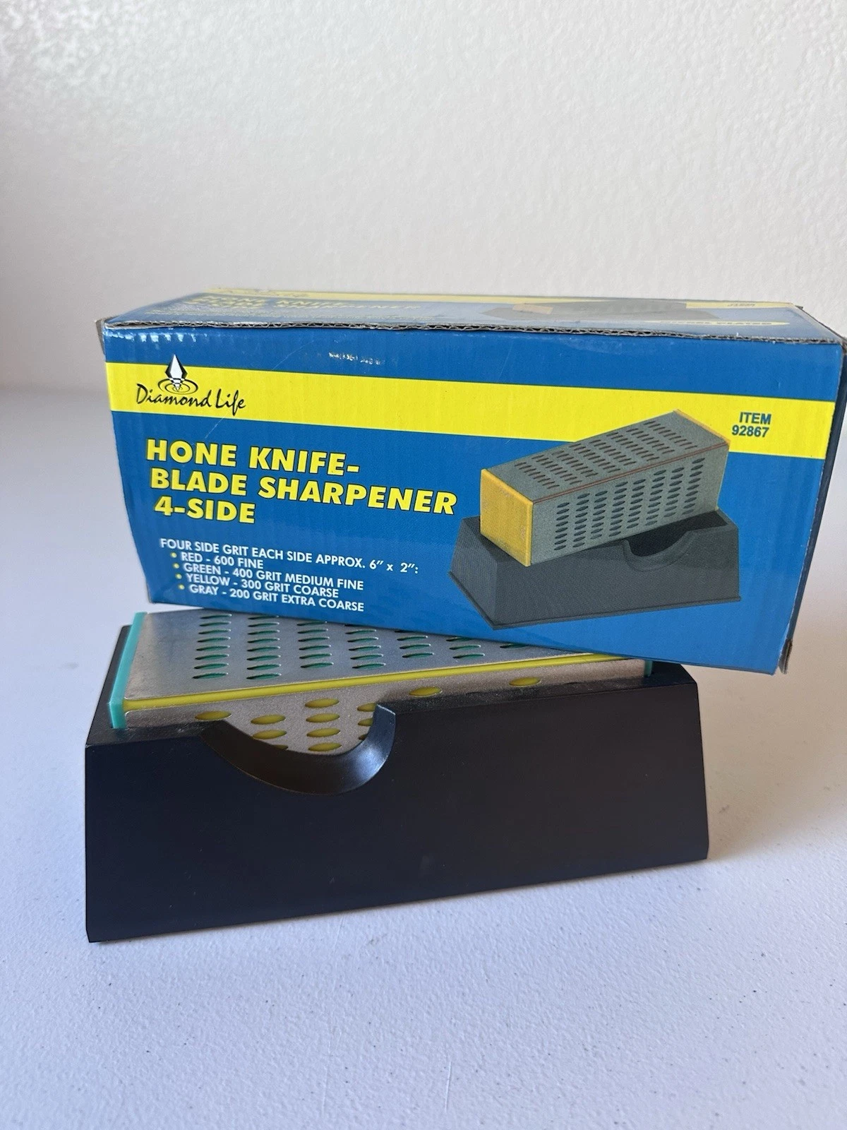 Diamond Life Hone Knife Blade Sharpener 4-Side Nickel Plated Stainless Steel