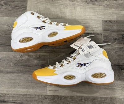 Reebok Question Mid Yellow Toe Size 12 NEW KOBE LAKERS IVERSON