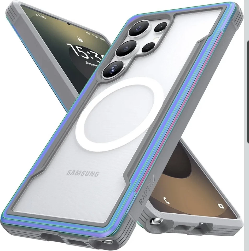 Funda trasera de metal con escudo MagSafe Raptic Shield para Samsung Galaxy S25 Ultra Foto 4 de 4