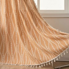 ENJOYBRIDAL Floral Curtains 84 Inches Long 2 Panels Set Bedroom Light Filteri...