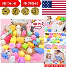 40-Piece Kawaii Mochi Squishy Set - Ideal Stocking Stuffers for Holidays