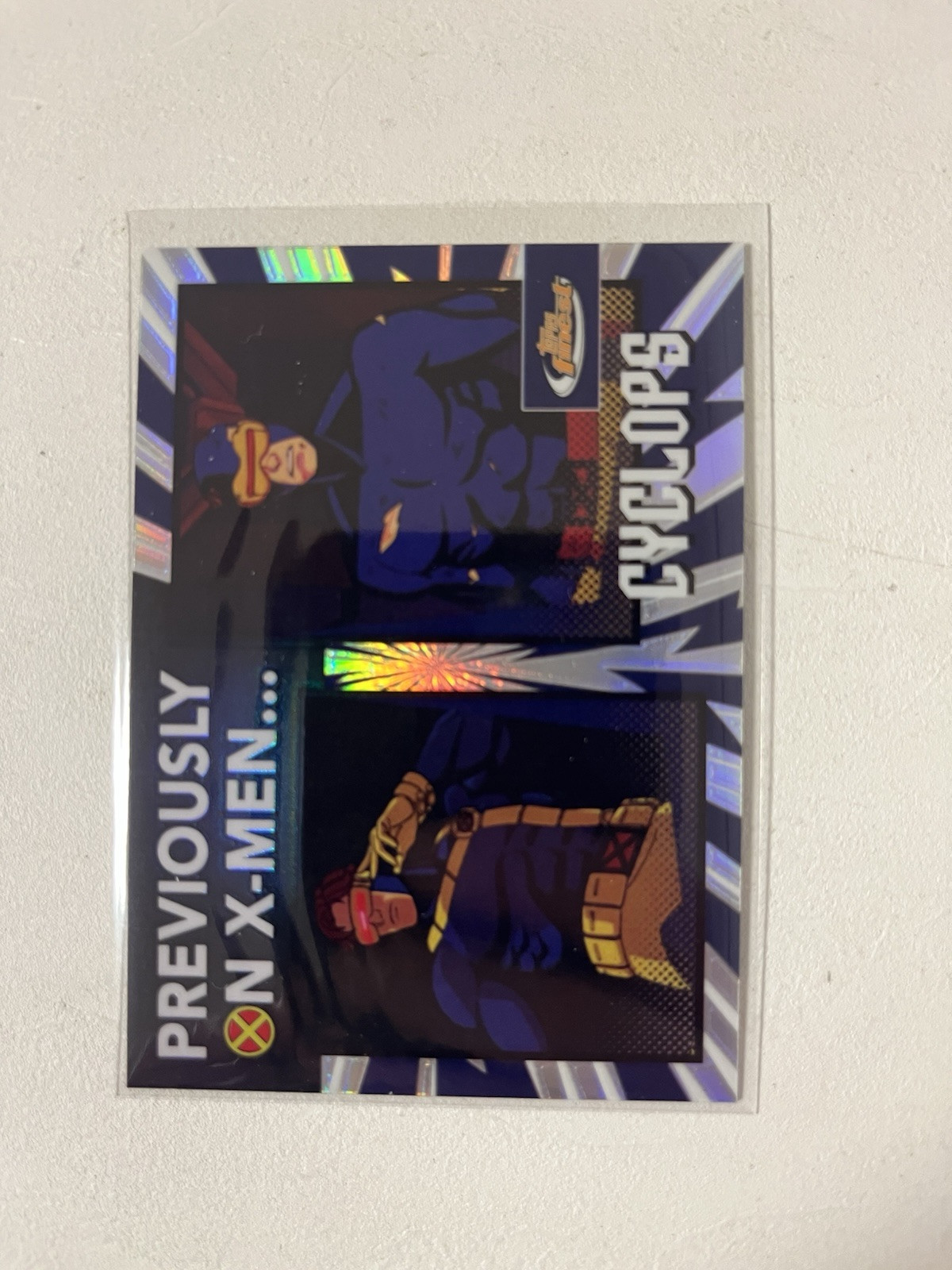 Cyclops Previously On X-Men 2025 Topps Finest 97’ Marvel