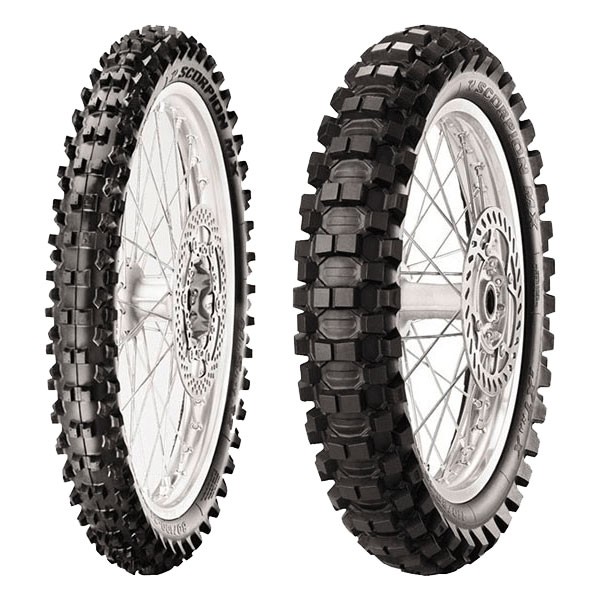 TYRE PAIR PIRELLI 90/100-21 MX32 MID S + 110/90-19 MX EXTRA X