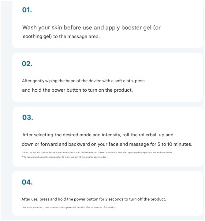 Honbody Home Aesthetics EMS Face Massage Roller V Shape Lifting Anti-Wrinkles