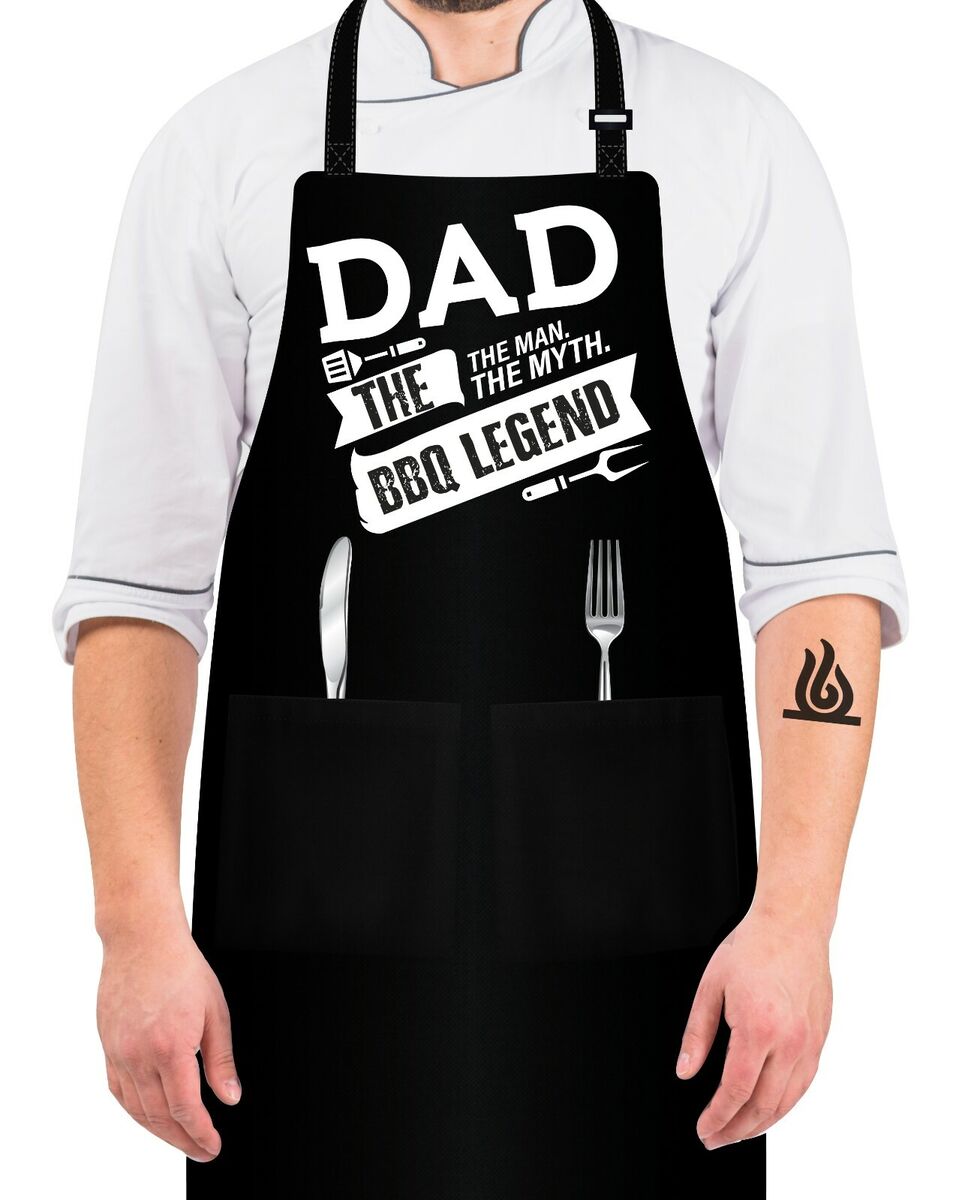 Funny Aprons for Men Customized BBQ Apron With Pockets Fathers Day Gift  Grilling Apron for Dad Grilling Accessories for Him Chef Dad Apron 