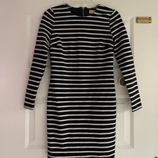 Michael Michael Kors Women’s Navy Blue & White Striped Dress Long Sleeve Size XS