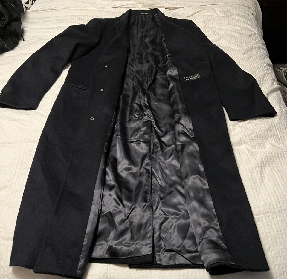 J.G. Abrigo Largo Chappel Hecho en Gran Bretaña Lana y Cachemira Muy Bonito L42 Foto 2 de 4