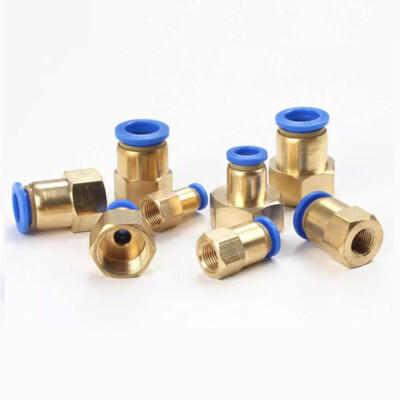 Pneumatic Straight Female Stud to Hose Tube Inline Push Fit Connector air Line