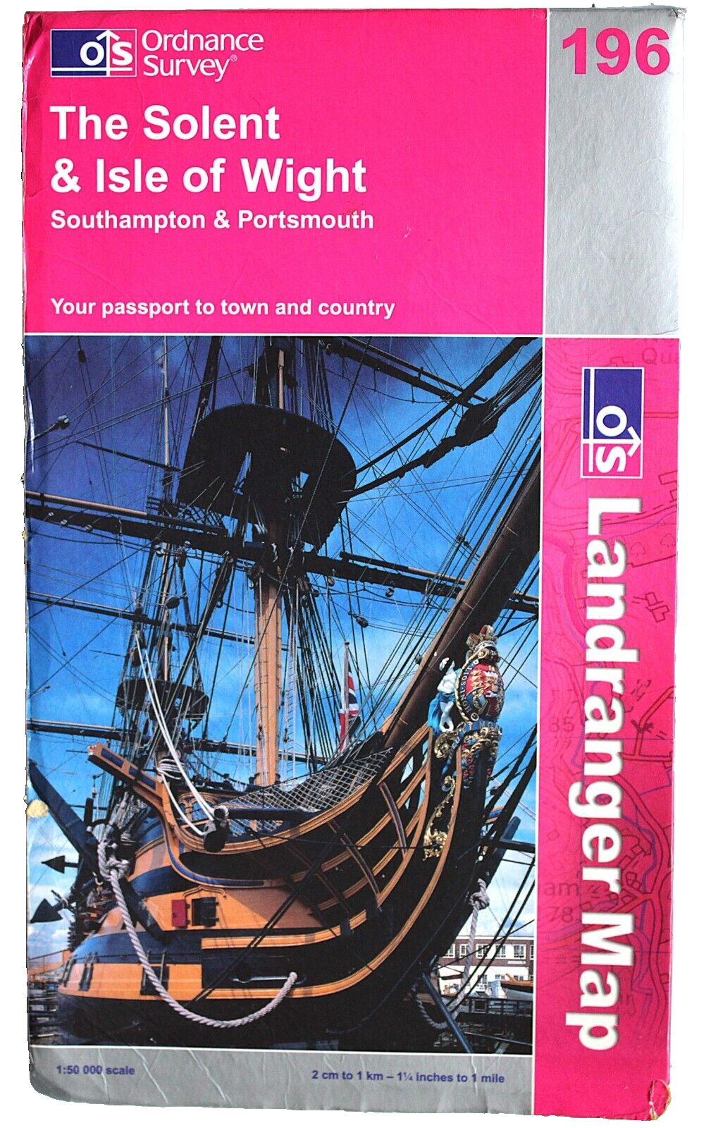 Ordnance Survey Landranger Sheet 196 The Solent & Isle of Wight Southampton 5th