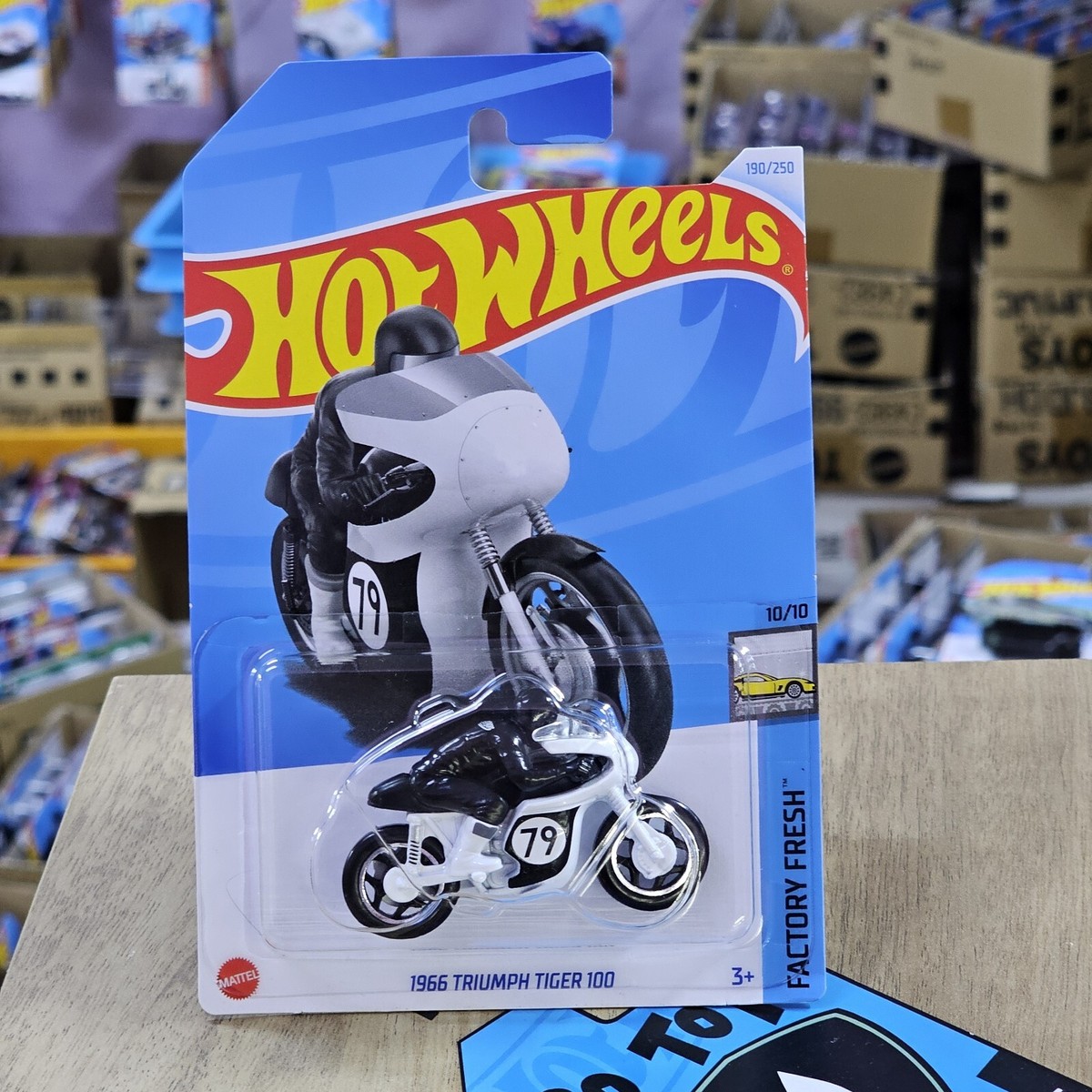 HOT WHEELS 1966 TRIUMPH TIGER 100 2024 Series FACTORY FRESH WHITE