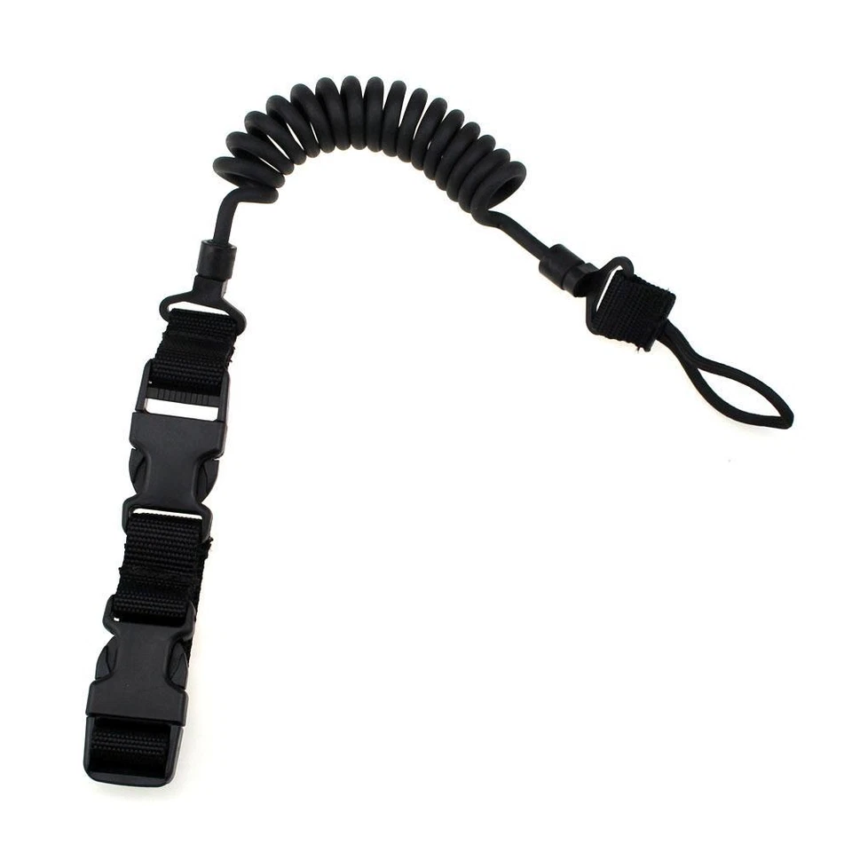 Tactical Pistol Lanyard Sling Elastic Handgun Secure Spring Rope Sling - Image 4 of 4
