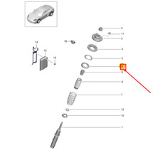 PORSCHE 718 CAYMAN 982 Front Top Shock Absorber Underlay 9P1412149 NEW GENUINE
