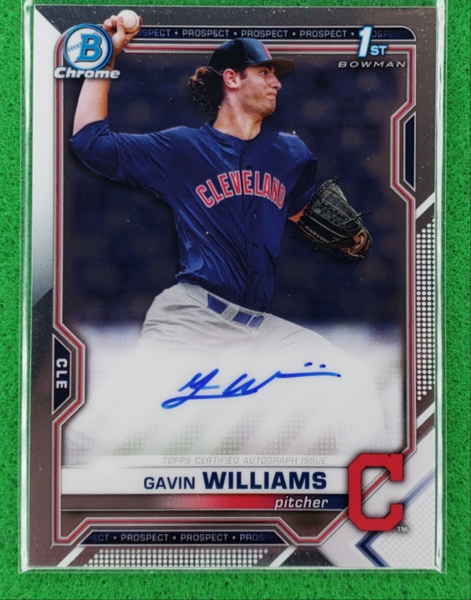 GAVIN WILLIAMS - Cleveland Guardians: 1st Bowman Auto ++ - ** Pick 