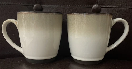 Set of 2 Sango Nova Black 4932 Coffee/ Tea Mugs Cups China