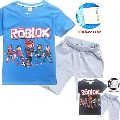 Roblox Boys Kids Summer Set Short Sleeve Pyjama Pjs Size 4 12 Au 100 Cotton Ebay - boy pj shirts codes for roblox