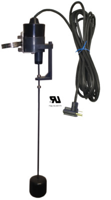 Vertical Float Switch - 20 Foot - 1 HP @ 120 VAC - 1'' to 15'' Pump Range - N.O.