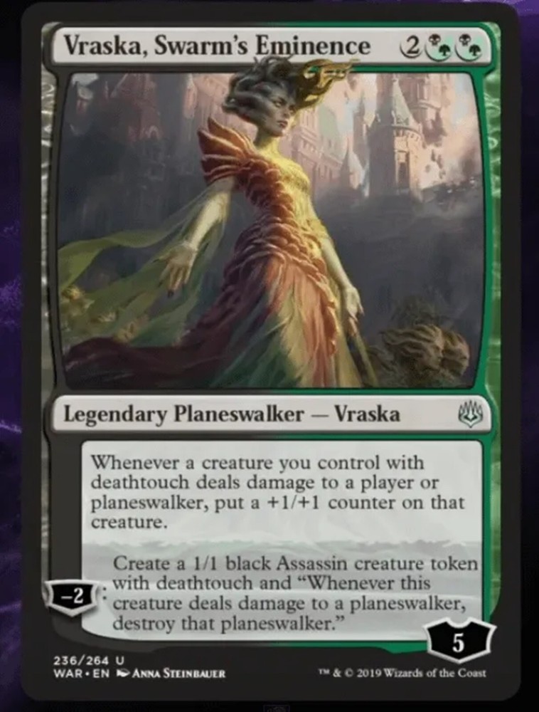 MTG 2019 MTG 2019 VRASKA, SWARM'S EMINENCE - PLANESWALKER - MAGIC CARD UNCOMMON