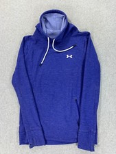Under Armour Loose Fit Cowl Neck Pullover Sweatshirt Women's Medium Blue