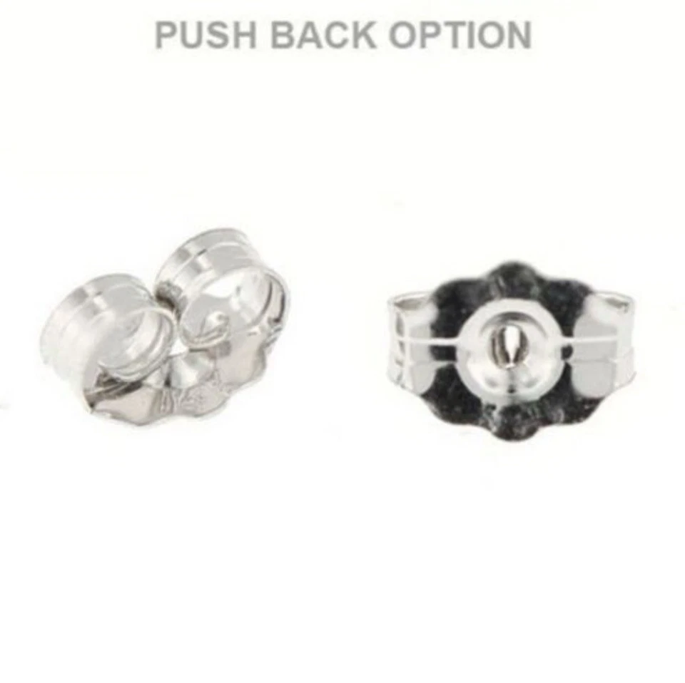 1 TCW Fancy Black Round Studs Earrings Man Made Diamonds 14k Solid Gold - Image 3 of 4