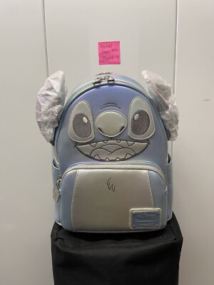 Loungefly Stitch Platinum Disney 100 Mini Backpack LE 1400
