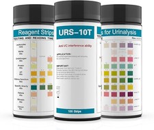 URS 10-In-1 Urine Test Strips 10 Parameters Testing UTI, Urinalysis for Ketosis,