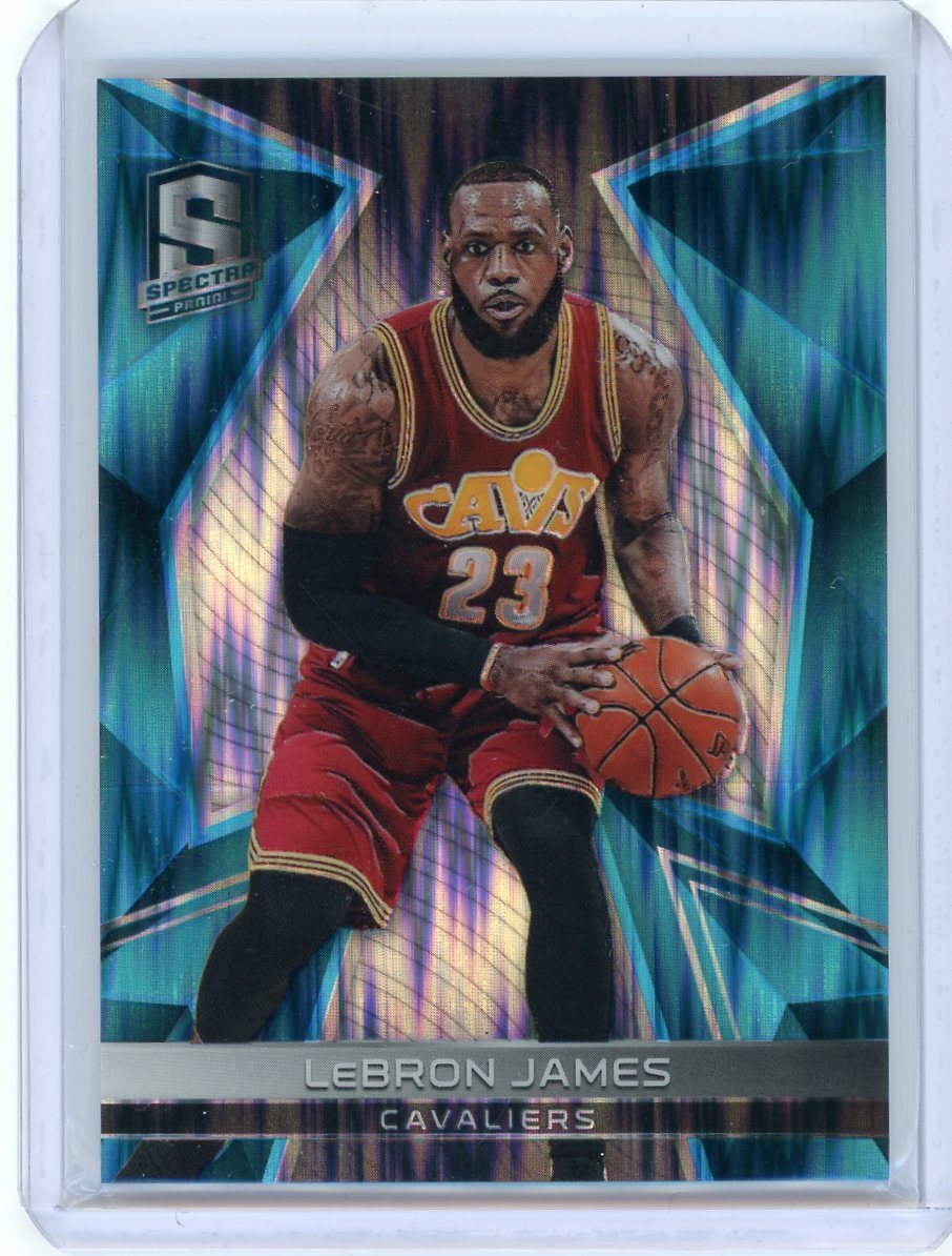 2016-17 Panini Spectra Basketball Blue Shock Prizm #89 Lebron