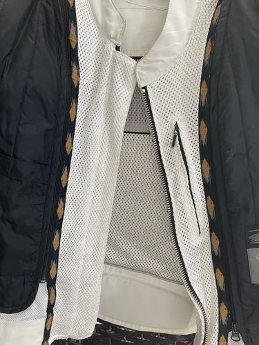 Womens Power Trip White Motorcycle Riding Jacket Size Large Padded Liner - Picture 9 of 11
