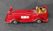 Vintage F D Fire Department Tin Truck Friction Missing Wheel Made In Japan