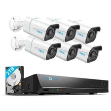 Reolink POE Security Camera System 4K 8CH NVR Kit 2TB 6x 801A (Bullet)