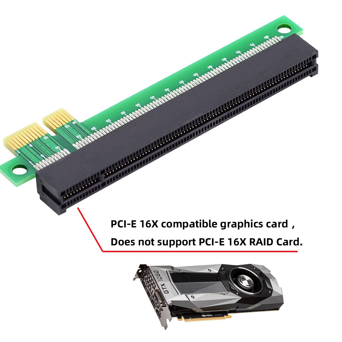 PCI-E Express 1x to 16x Extender Converter Riser Card Adapter