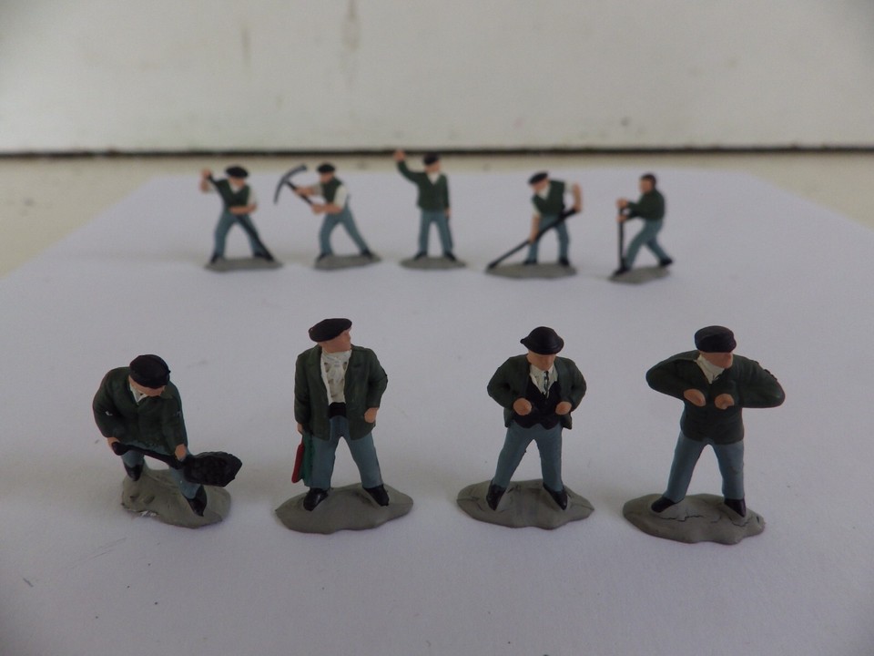 Model Railway People Workmen Crew L.M.S 13 Hand Painted Dapol Figures OO / HO - Foto 6