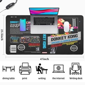Retro Nintendo Donkey Kong NES Game Cover Desk Mat Mega Gaming Mousepad