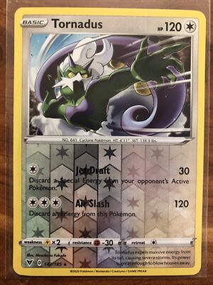 Tornadus 142/185 - Reverse Holo Vivid Voltage - PACK FRESH With Sleeve