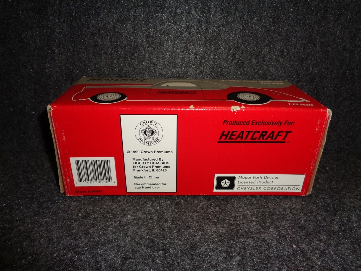 LENNOX HEATCRAFT 1941 WILLYS COUPE STREET ROD SpecCast 1:25 CROWN