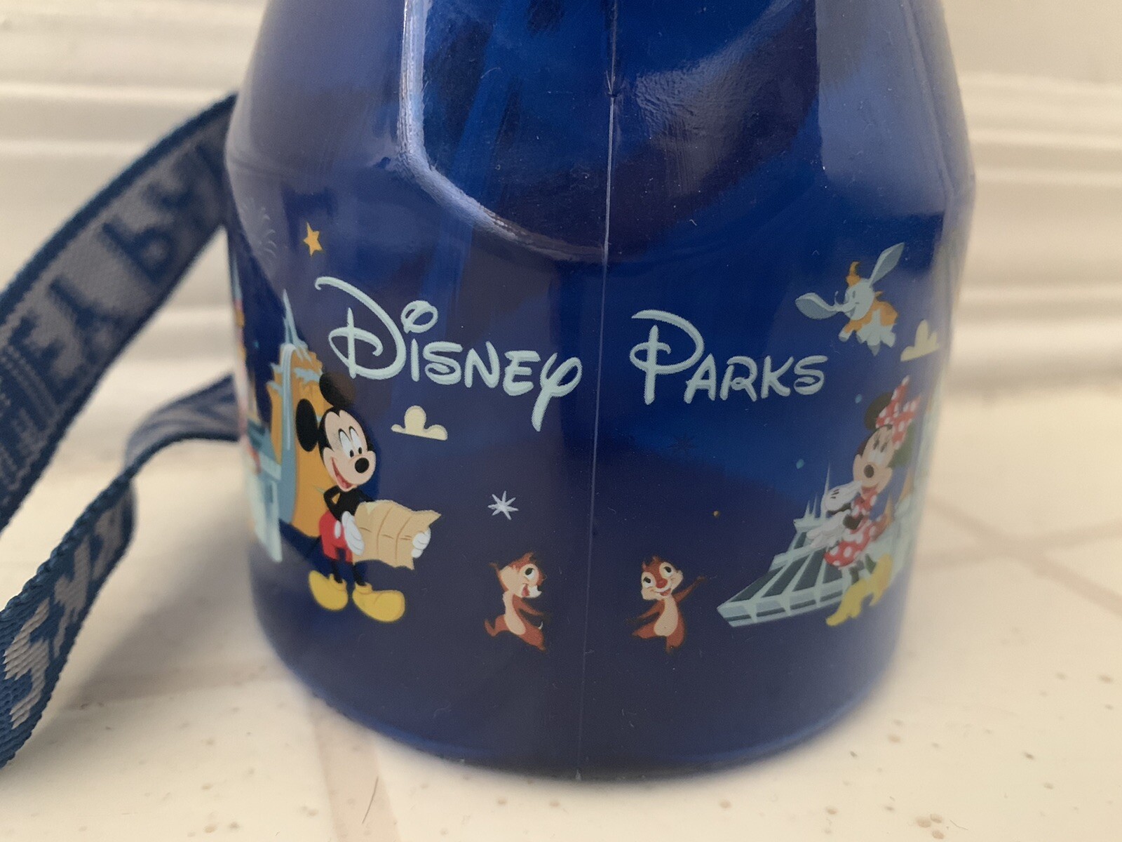 Disney Parks Misting Spray Cool Water Bottle Fan With Lanyard WORKS A8